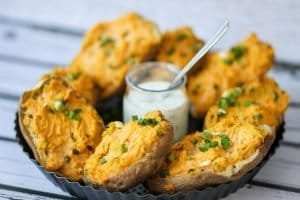 Pieczone skórki ziemniaczane z dynią