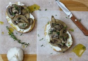 Bruschetta z pieczarkami i ricottą