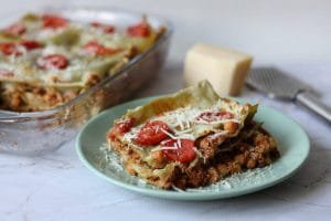 Lasagne z ciecierzycą i mięsem mielonym