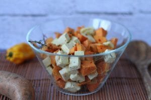 Słodkie ziemniaki z tofu