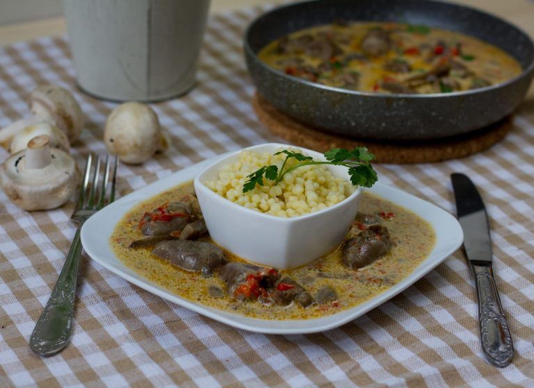 Gulasz z kaczych serc