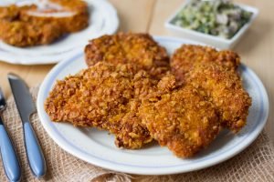 Polędwiczki z udźca kurczaka w panierce
