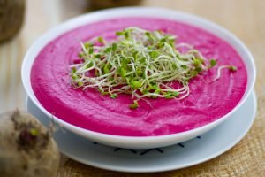 Purée z ziemniaków i buraka