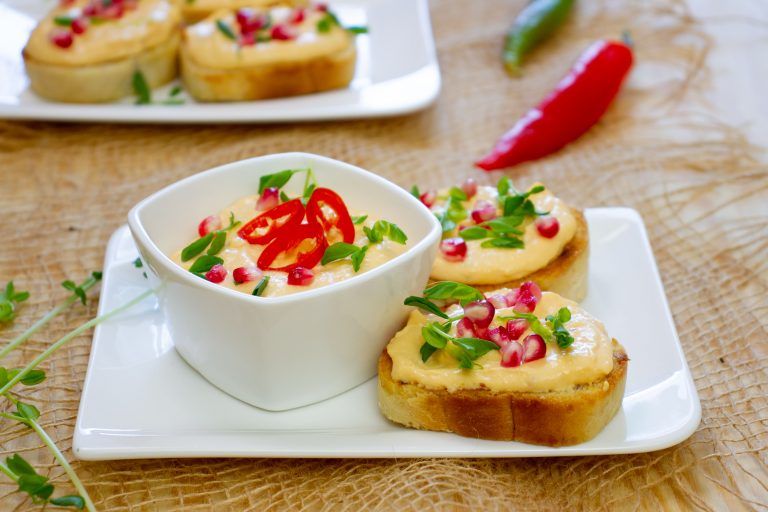 Grzanki z kremem z dyni