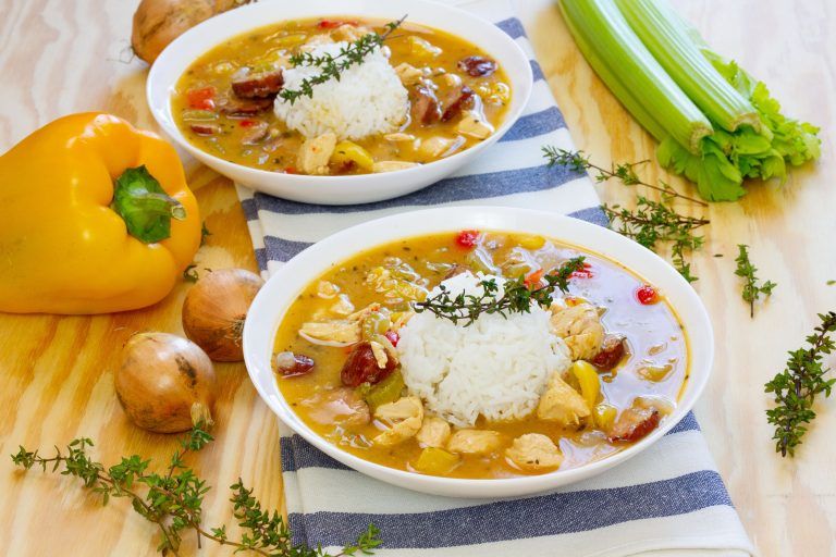 Gumbo podane z ryżem