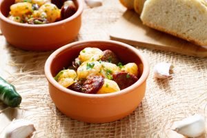 Krewetki i chorizo